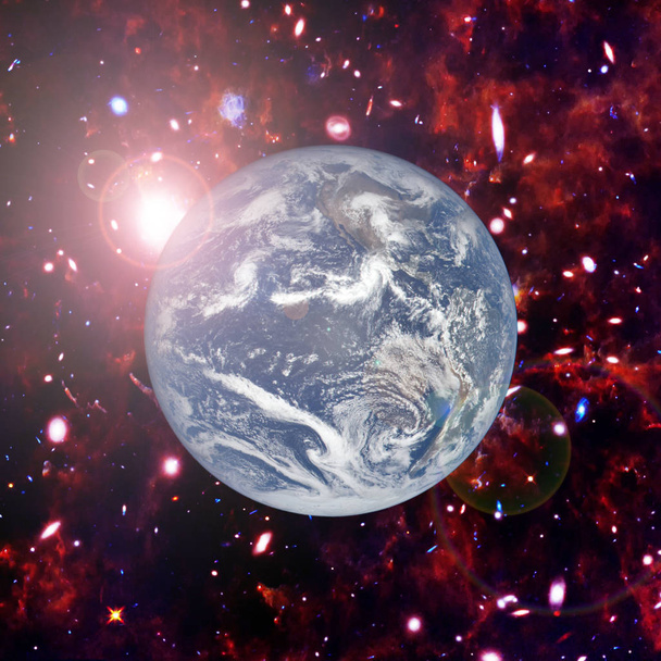 Tierra y luz. Los elementos de esta imagen amueblada y NASA
. - Foto, Imagen