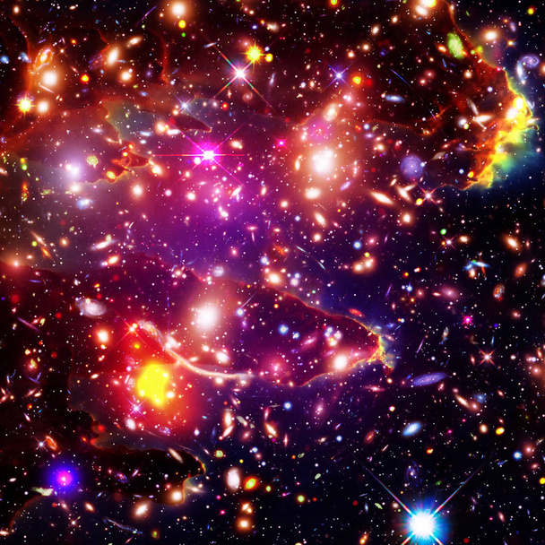 Yıldızlı dış uzay. Nasa tarafından döşenmiş bu görüntünün unsurları - Fotoğraf, Görsel