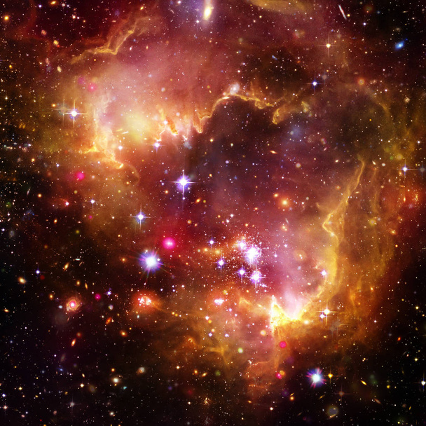 Galaksi ve ışık. Nasa tarafından döşenmiş bu görüntünün unsurları. - Fotoğraf, Görsel