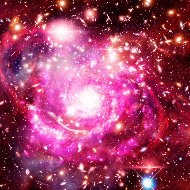 Cudowna galaktyka, Mgławica i gwiazdy. Elementy tego obrazu f - Zdjęcie, obraz
