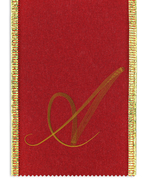 textiel monogram brief een op een lint - Foto, afbeelding