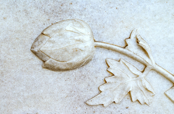 Деталь квітка лотоса скульптор в розпису Тадж-Махал в Індії Ag - Фото, зображення