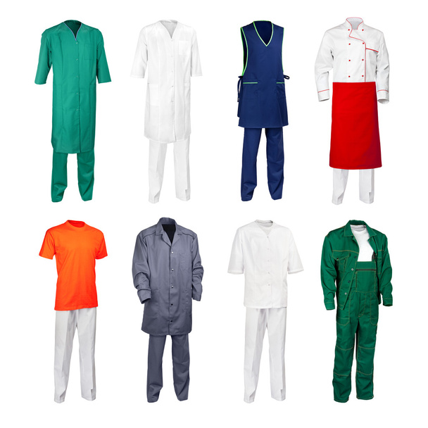 Комплект различной рабочей одежды
 - Фото, изображение