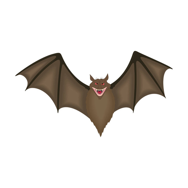 Morcego dos desenhos animados isolado no fundo branco
 - Vetor, Imagem