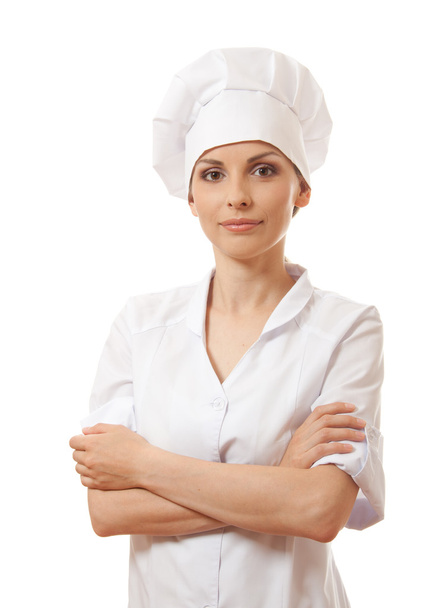 Smiling woman chef - Foto, Imagem