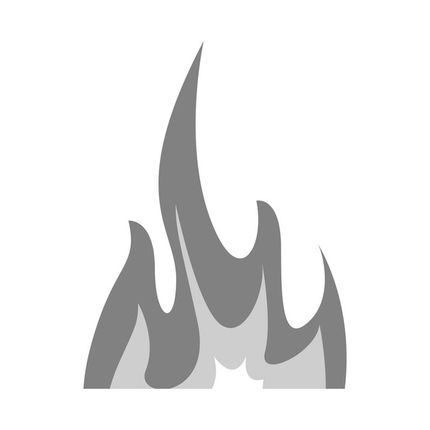 Vector design of flame and yellow symbol. Set of flame and temperature vector icon for stock. - Vector, Image