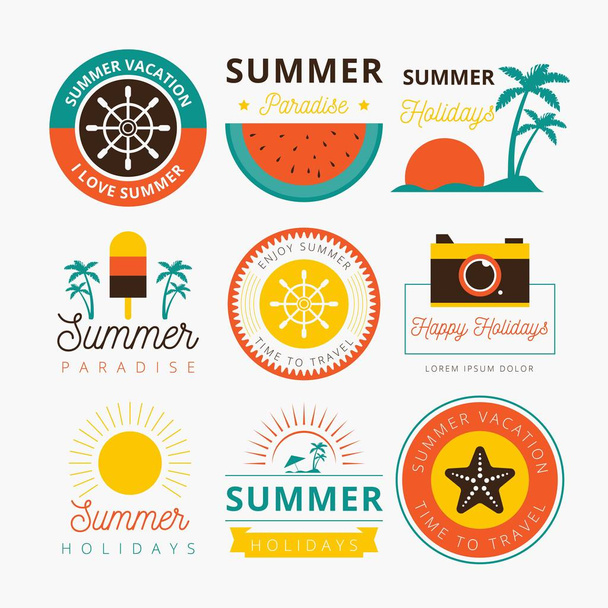 Sommerabzeichen-Design - Vektor, Bild