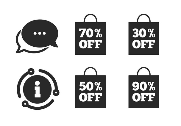 Sale bag tag icons. Discount symbols. Vector - Vector, Image
