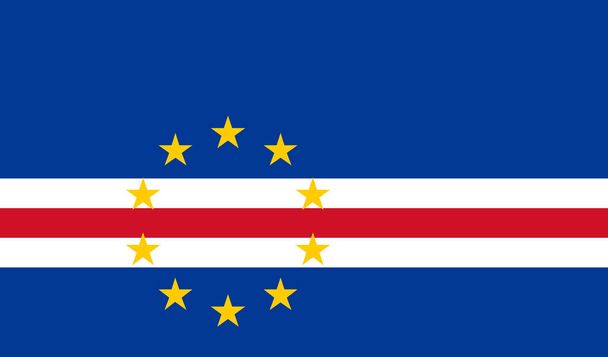 vlag van Kaapverdië vectorillustratie - Vector, afbeelding