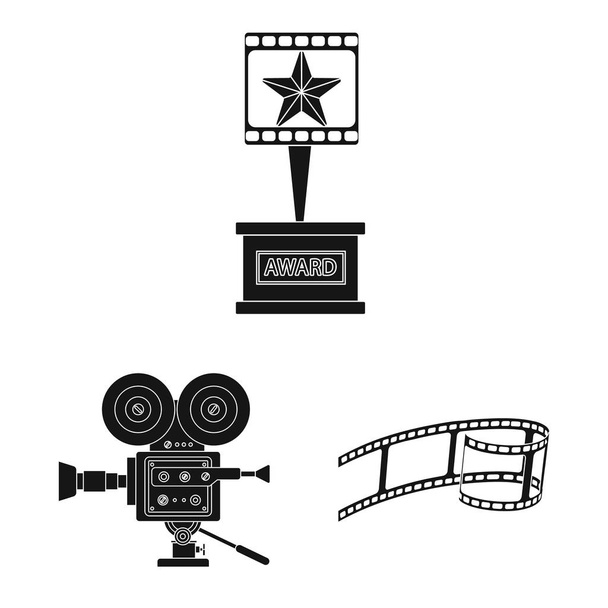 Vector illustration of session and viewing symbol. Collection of session and theater stock symbol for web. - Vektor, obrázek