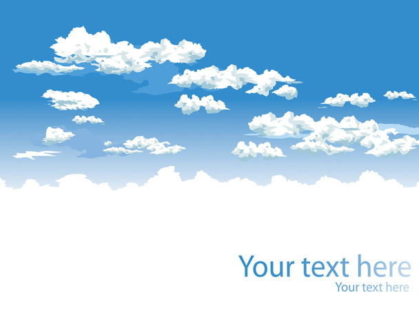 Sky and clouds vector background - Vector, Image