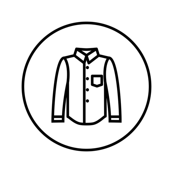 Classical shirt. Icon. Editable Thin line. Vector illustration. - Vektor, Bild