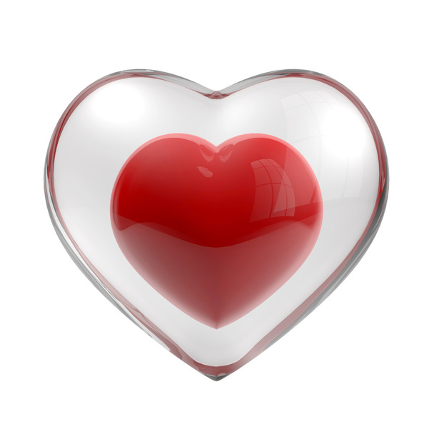 Heart glass shell - Foto, Imagem