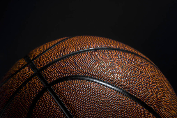 Detalhe de close-up de fundo de textura bola de basquete
  - Foto, Imagem