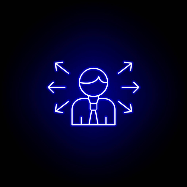 Opportunities line neon icon. Elements of Business illustration line icon. Signs and symbols can be used for web, logo, mobile app, UI, UX - Vector, Image