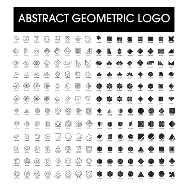 set of abstract geometric logo design vector - Vector, Image