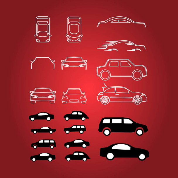 set of car logo design vector - Διάνυσμα, εικόνα
