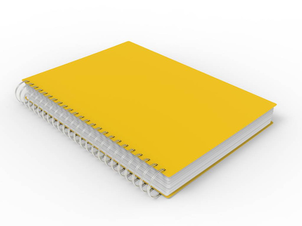 Cuaderno de encuadernación espiral amarillo sol
 - Foto, Imagen