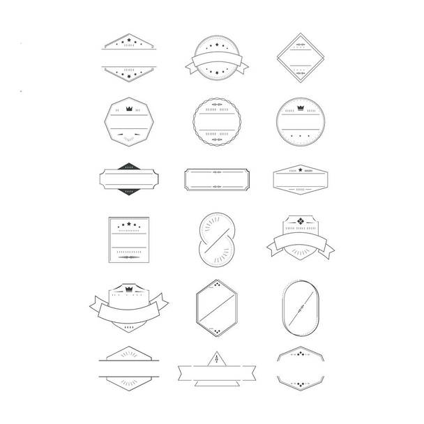 набор векторов дизайна логотипа винтажного бейджа
 - Вектор,изображение