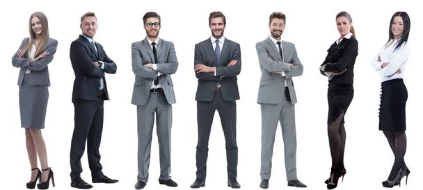 collage of a variety of business people standing in a row - 写真・画像