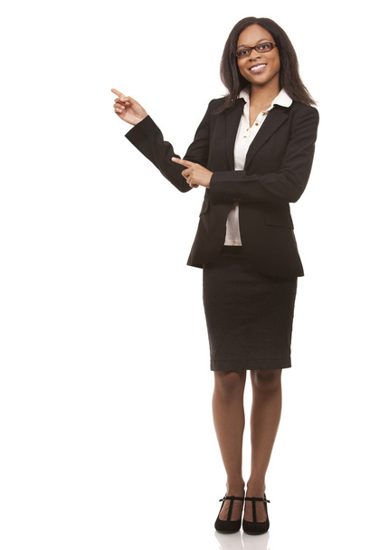 Mujer de negocios señalando
 - Foto, Imagen
