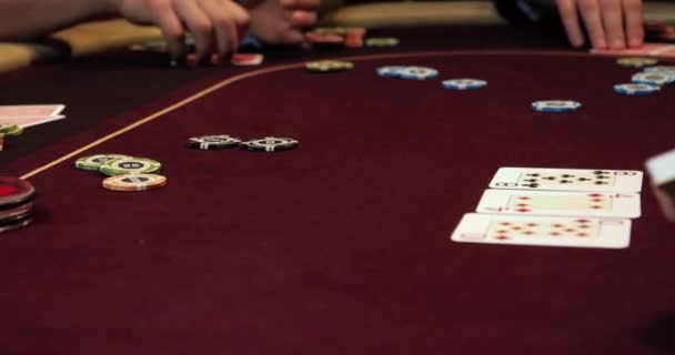 Casino, distribution of gaming chips - Felvétel, videó