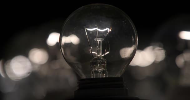 Electric incandescent lamp, background - Footage, Video