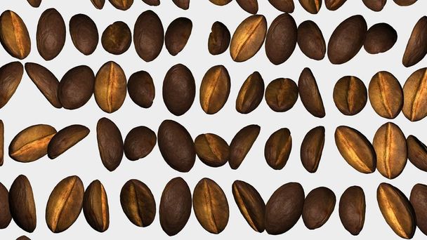 Roasted coffee beans background with copy space for text and advertisements. - Photo, Image