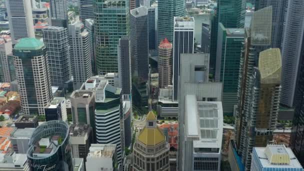 day time flight over Singapore city aerial panorama 4k footage - Felvétel, videó