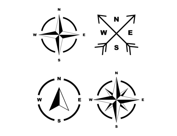 set of compass or north arrow concept.   - Vector, Image