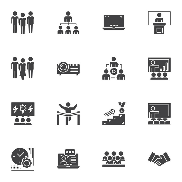 Набор векторных значков бизнес-презентации
 - Вектор,изображение