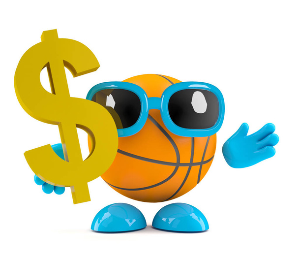 3D basketbalové dolary - Fotografie, Obrázek