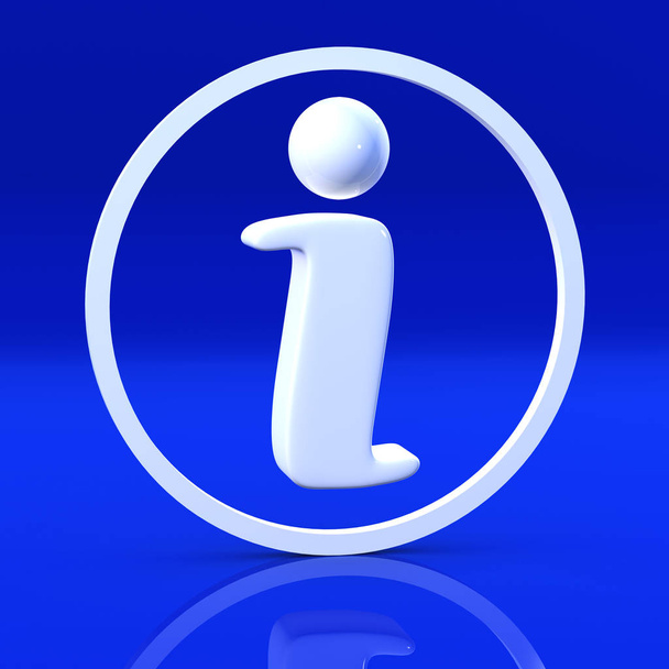 3d Info símbolo en azul
 - Foto, imagen