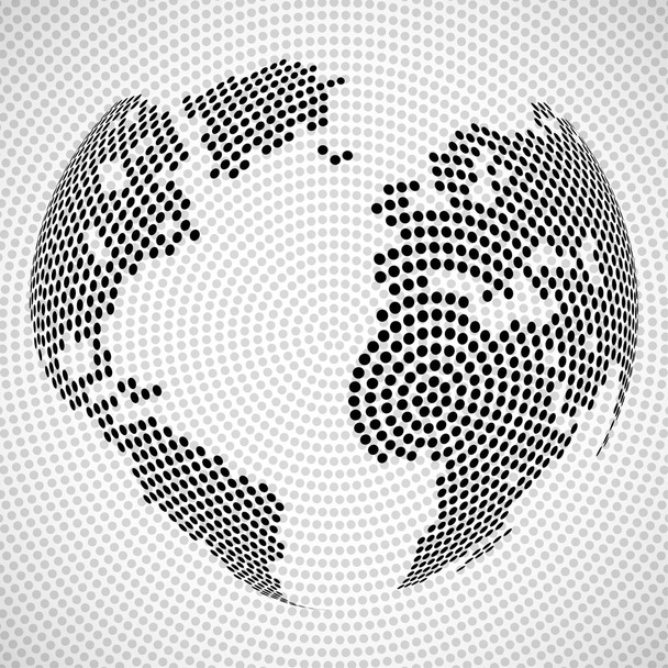 Abstract globe earth of radial dots. Vector illustration. Eps 10 - Vector, Image