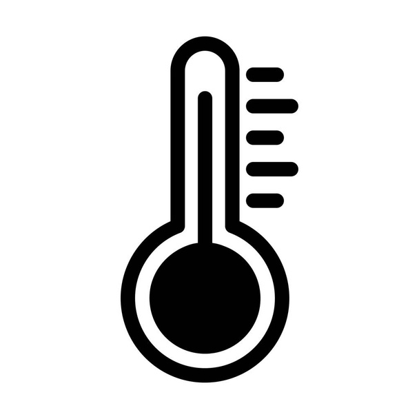 thermometer glyph flat vector icon - Vector, Imagen