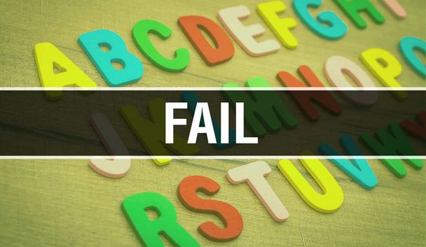 Fail with Back to school Education concept background. Abstract  - Photo, Image