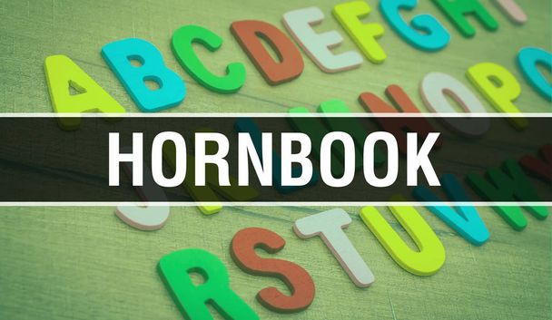Hornbook s Back to school Vzdělávání koncepce pozadí. Abstr - Fotografie, Obrázek