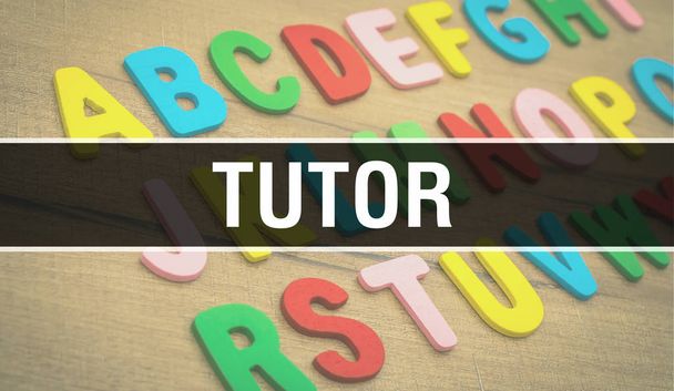 tutor with Back to school Education concept background. Abstract - Photo, Image
