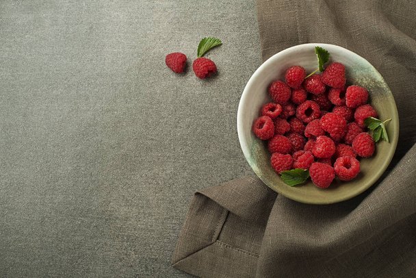 Fresh red Raspberries - Fotoğraf, Görsel