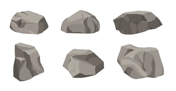 Piedra de roca conjunto de dibujos animados
. - Vector, Imagen