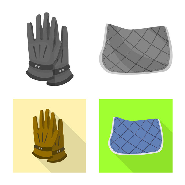 Vector illustration of equipment and riding icon. Set of equipment and competition vector icon for stock. - Вектор,изображение