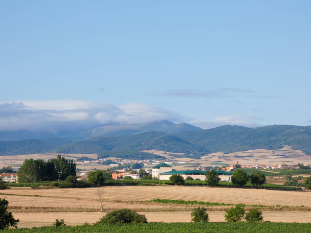 Campos de Espaa, concretamente de la zona de Navarra en verano, recogió el cultivo recientemente preparado para la próxima temporada
 - Foto, Imagen