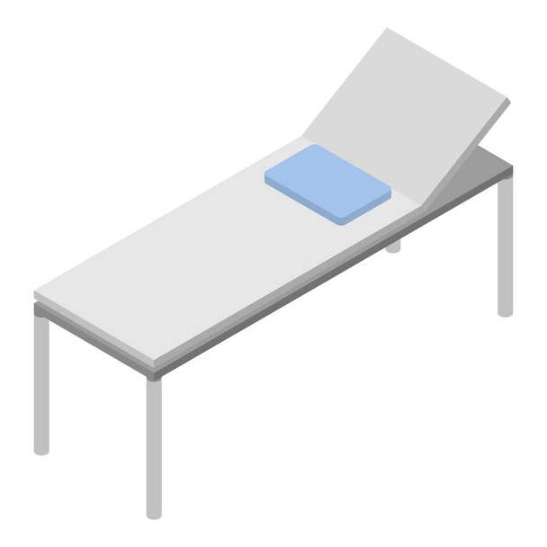 Hospital bed icon, isometric style - Vetor, Imagem