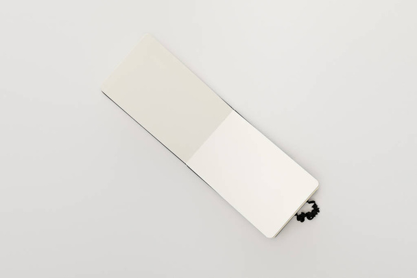 top view of empty open notebook on white background - Фото, зображення