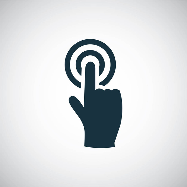 vinger touch scherm icoon. eenvoudig concept ontwerp met vlakke elementen - Vector, afbeelding