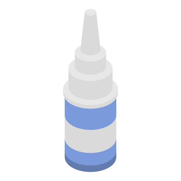 Nose spray icon, isometric style - Vetor, Imagem
