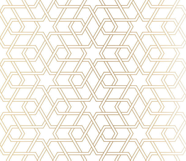 Fond vectoriel abstrait symétrique sans couture dans un style arabe fait de formes géométriques embossées avec ombre. - Vecteur, image