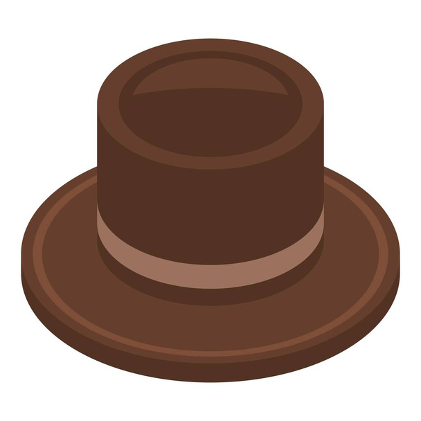 Cowboy hat icon, isometric style - ベクター画像