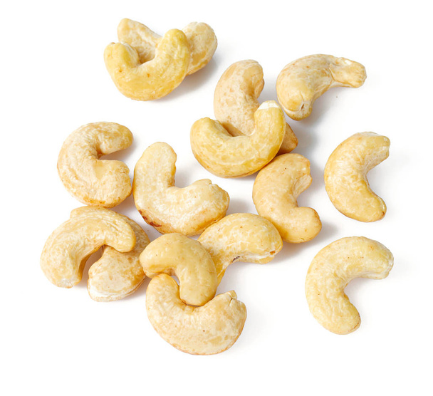 raw cashew isolated on white - Фото, изображение