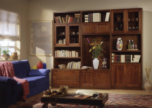 Ambiente con mobili da biblioteca
 - Foto, immagini